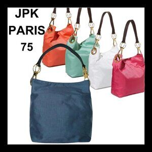 JPK PARIS 75 blue reversible bucket shoulder bag